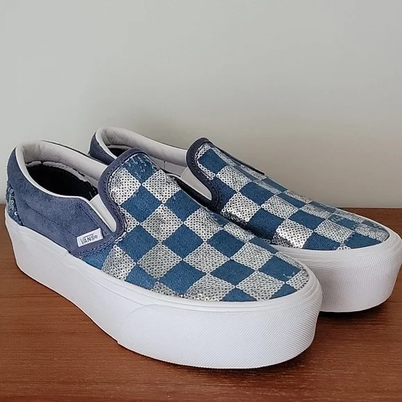Vans Checkerboard Vans Slip On Denim Clearance Vans Slip On Denim